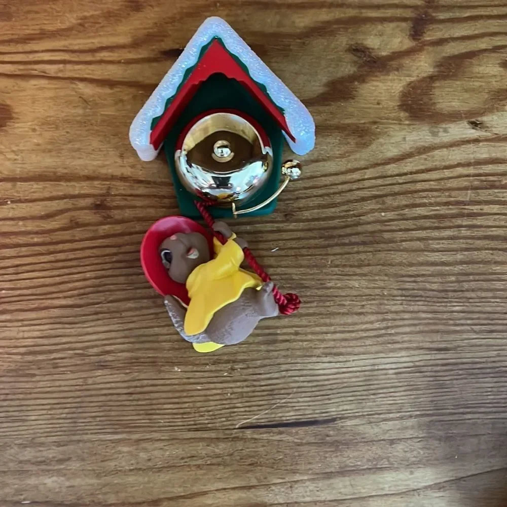 Hallmark Keepsake Ornament Calling all Firefighters mouse pulling fire bell 2002